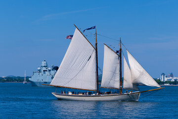 sailing ship in the sea © Vadim