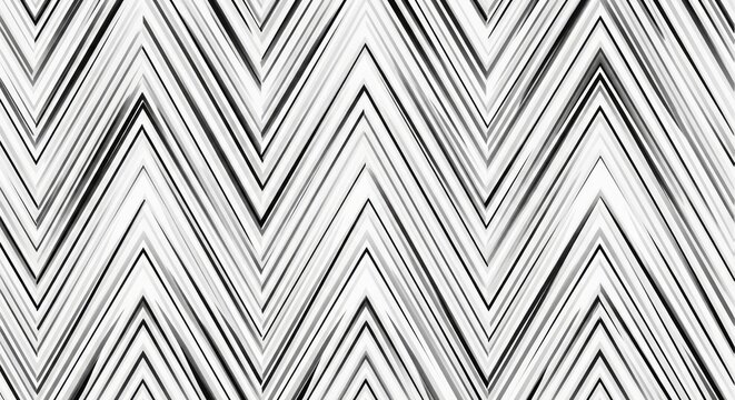Abstract black and white zigzag line background pattern