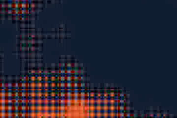 Abstract halftone camouflage pattern with gradient orange glow dark © Solaiman77