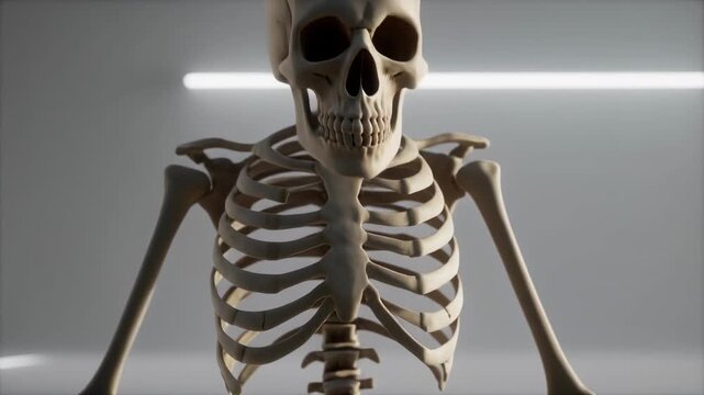 3D animated skeleton walking cycle sequence frames