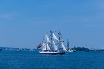 sailing ship in the sea © Vadim