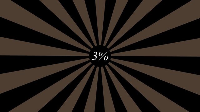 Comic retro background. Sunburst, radial, sunlight, 3%,SALE ,circus, stripe background rotation Fantastic tunnel, Wallpaper with black and yellow shapes .4k animation ,,,