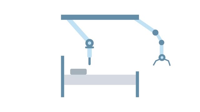 Minimal 3D Printing Process Animation with Industrial Printer Machine