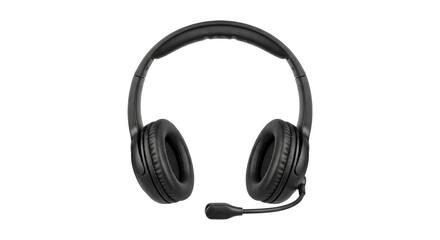 Modern black over-ear headphones with a flexible microphone boom and comfortable earcups © Sapphire