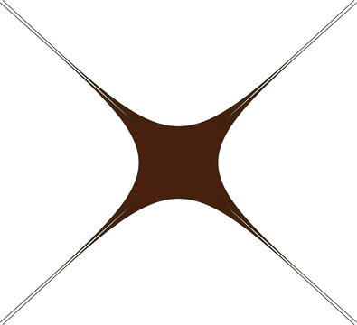 Solid minimalist four-pointed star vector icon