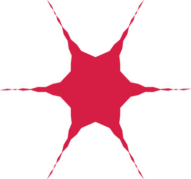 Abstract rounded star vector shape