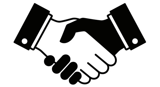 Two people shaking hands in a business handshake