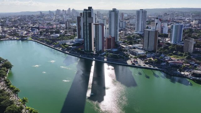 Campina Grande Skyline In Campina Grande Paraiba Brazil. Bird Eye View Of Stunning Iconic Recreational Park Of The City. Downtown Cityscape. District Skyline. Campina Grande Paraiba.
