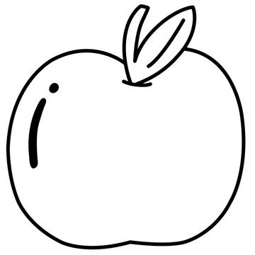 Apple outline illustration
