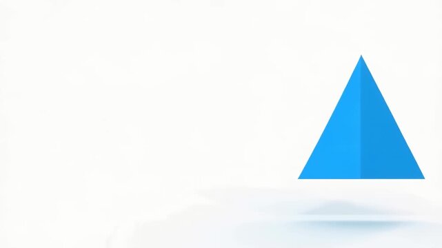 Abstract Blue Geometric Shapes Transitioning - Circle, Square, Triangle Animation
