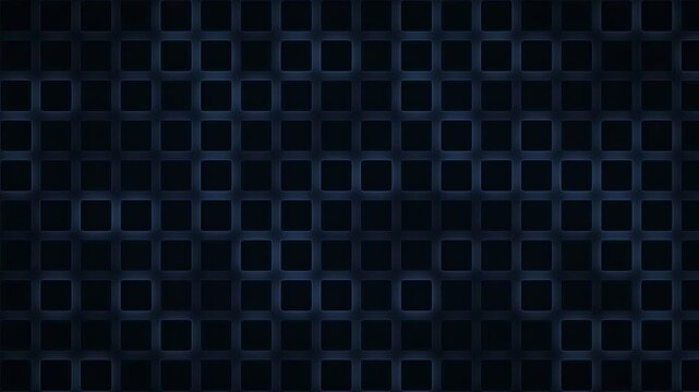 Blue voxel cube grid pulsing sci-fi construction animated abstract background