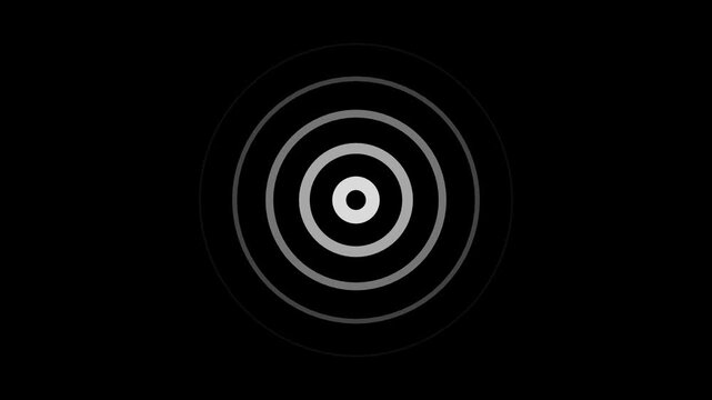 Radio waves animation. Frequency radio wave signal concept. Technology Radar Screen.