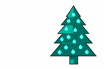 Fototapeta premium Stylized Christmas Tree Illustration.