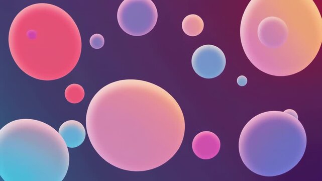 Abstract colorful liquid bubble motion animation loop