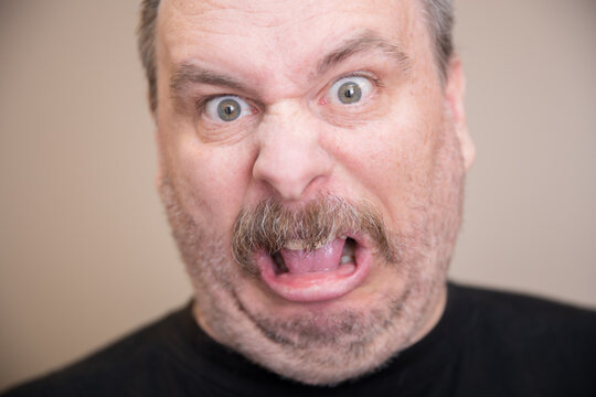 Man with a shocked expression