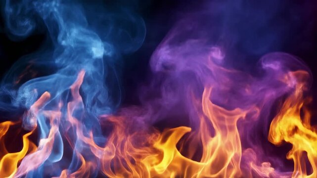 abstract fluid motion colorful smoke patterns