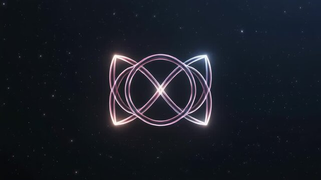 Abstract geometric wireframe animation sequence