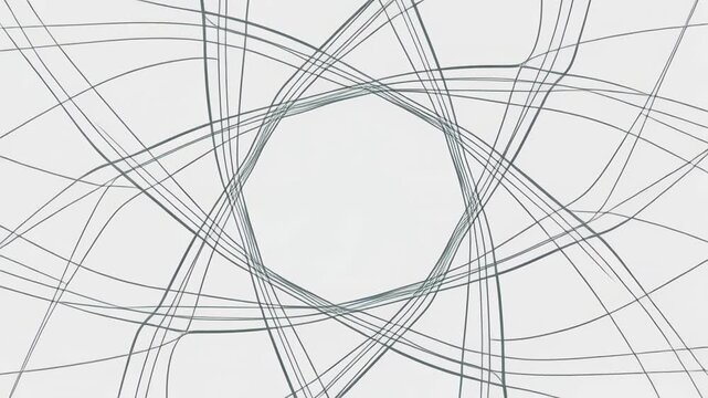 Abstract geometric lines forming dynamic motion patterns
