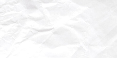 Obraz premium Crumpled white paper texture background with creases and folds