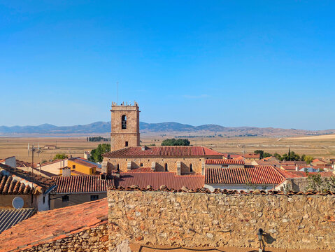 small rural village church Spain