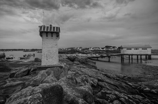 Phare de Trevignon on the french atlantic coast.