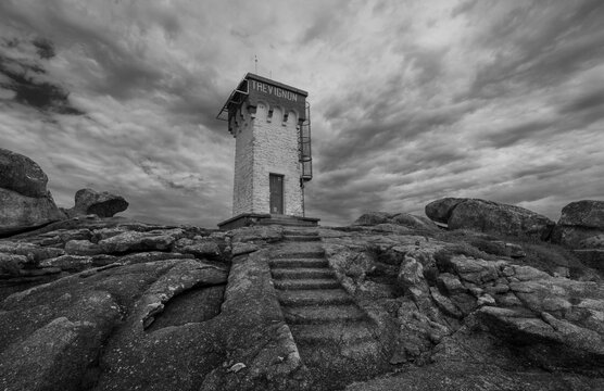 Phare de Trevignon on the french atlantic coast.