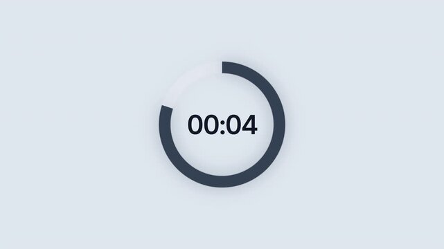 Five Second Loading Count Up Timer with Silver Wedge Ring
