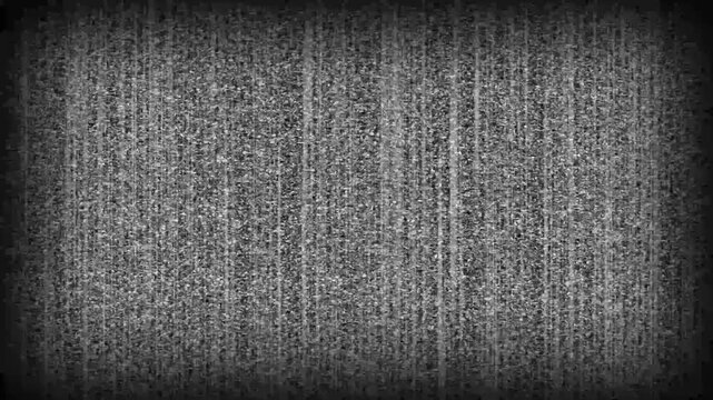 TV error with static noise and bad signal distortion background. Abstract TV error texture featuring glitch interference and scan line noise. 4k quality animation video..