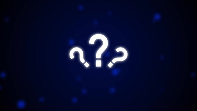Question mark icon animation. pop up question mark flat and alpha looping question mark . 4k quality Question mark animation..