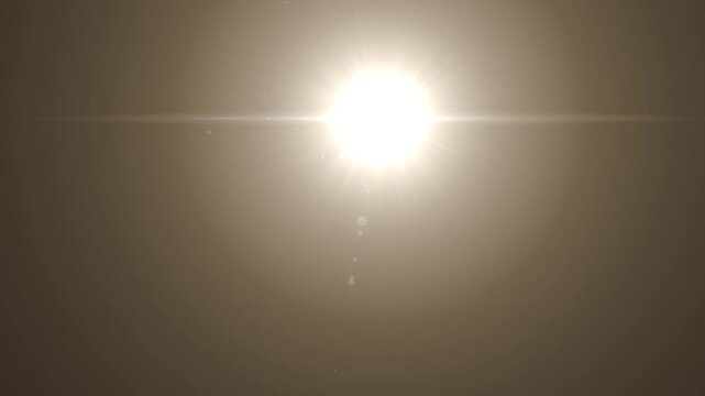 Exposure to bright sunlight on a clear day showcases lens flare and halo effects
