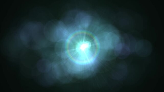 Bright sunlight with lens flare effects against a clear sky, emphasizing natural light and atmospheric brightness in an outdoor setting.