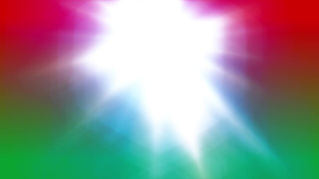 A vivid, colorful abstract background featuring bright light rays and gradient effects in a lively spectrum of colors