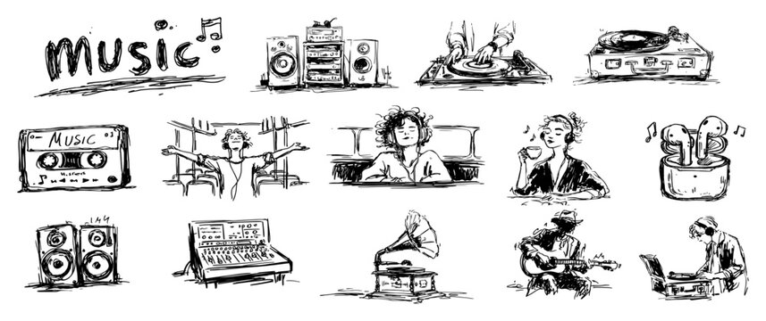 Dj Sketch Images – Browse 16,032 Stock Photos, Vectors, and Video