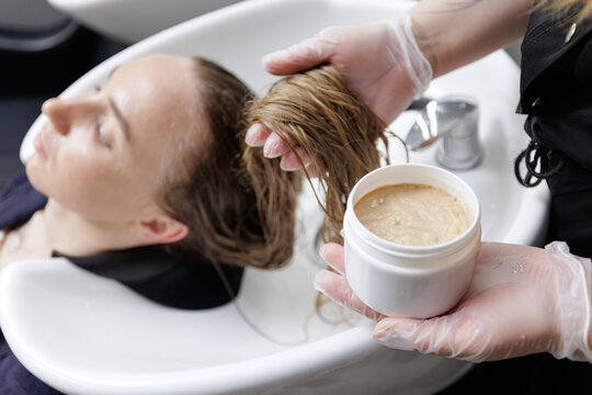 Hair Care Treatment with Professional Hair Mask for Extensions