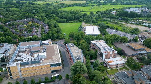 Speedwell Street Oxpens Road Aerial shot Oxford Uk