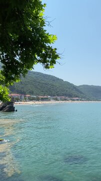 Scenic View of Inkumu Beach and Black Sea Coast in Bartin, Turkey