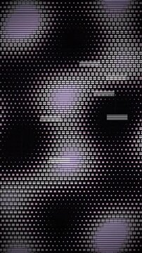 Abstract Digital Pattern: A mesmerizing digital pattern featuring a geometric arrangement of tiny circles, creating an optical illusion of depth and movement against a dark background.