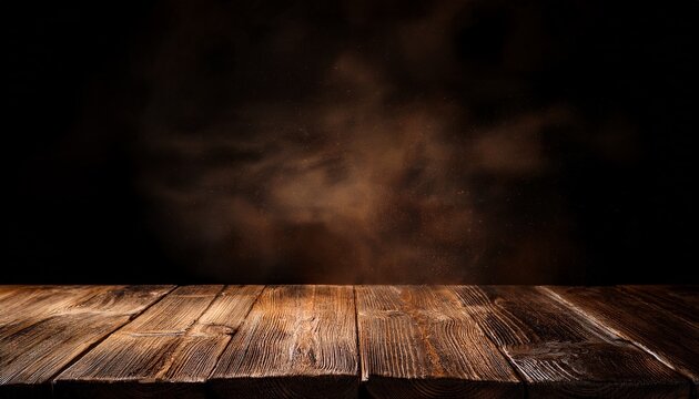 Mesa De Madera Rustica Con Fondo Ahumado Oscuro Textura Marron Vintage Elemento De Diseno Abstracto Perfecta Para Presentacion De Productos O Bodegones