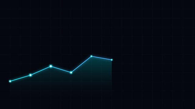 A single glowing blue line connecting two bright points on a black background