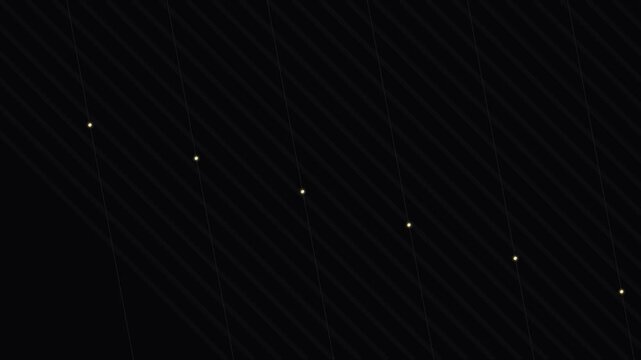 A sequence of bright white light points arranged in a diagonal line pattern
