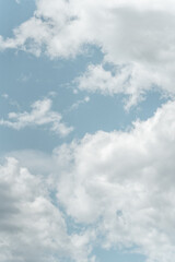 Fototapeta premium Chunky clouds over the Hudson Valley in Upstate New York.