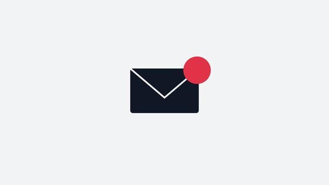 Minimalist email animation for digital communication and business messaging interface 4k message envelope