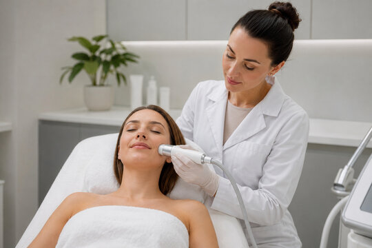 Non Invasive Beauty Treatment With Doctor And Device