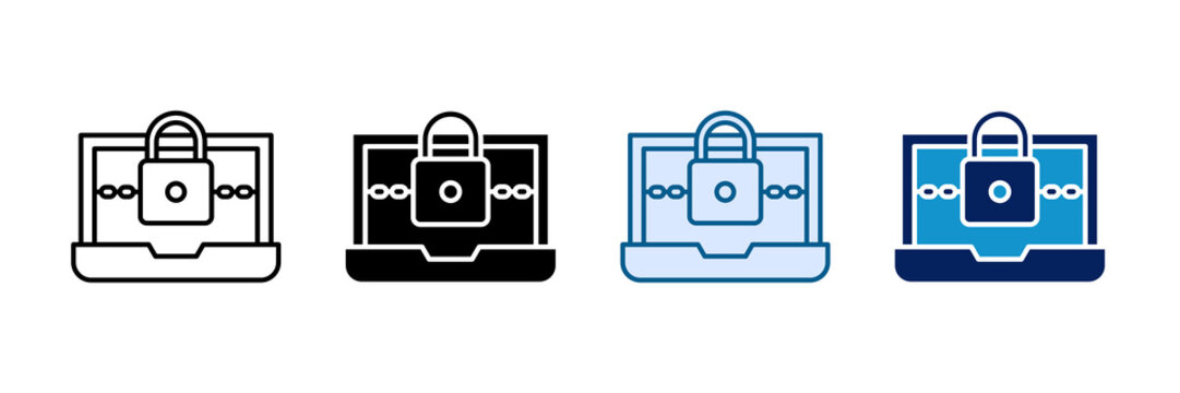 Ransomware Icon Set Multiple Style Collection