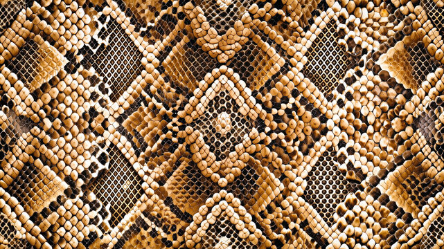 Seamless brown snakeskin scale pattern