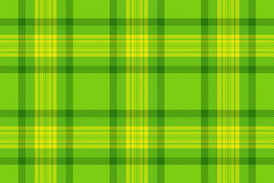 Traditional tartan plaid pattern with a textured woven appearance and green and bright tones. The seamless fabric design creates a calm decorative background with a traditional textile feel.