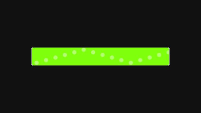 Minimalist loading progress bar animation with smooth wave motion and green completion indicator for digital interfaces 4k