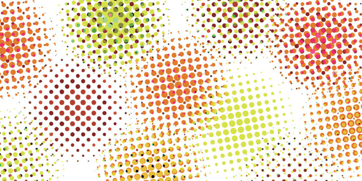 Abstract Vibrant Colorful Halftone Dotted Pattern Background