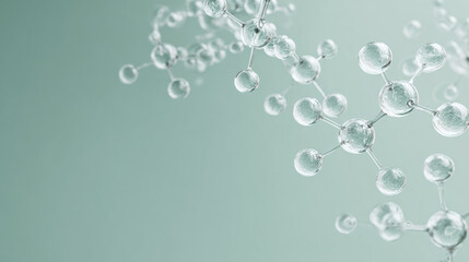 Obraz premium Crystal clear 3D molecular structure model background