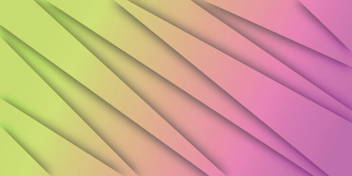 Abstract Geometric Background with Pink and Lime Gradient Layers